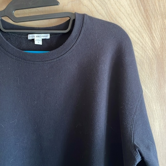 James Perse Top Relaxed Cropped Black Pullover Women’s Sz: Medium - Picture 4 of 13